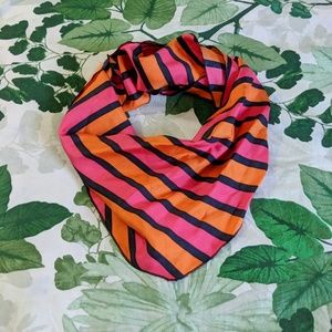 Vintage Pink, Orange and Black (Silk?) Scarf